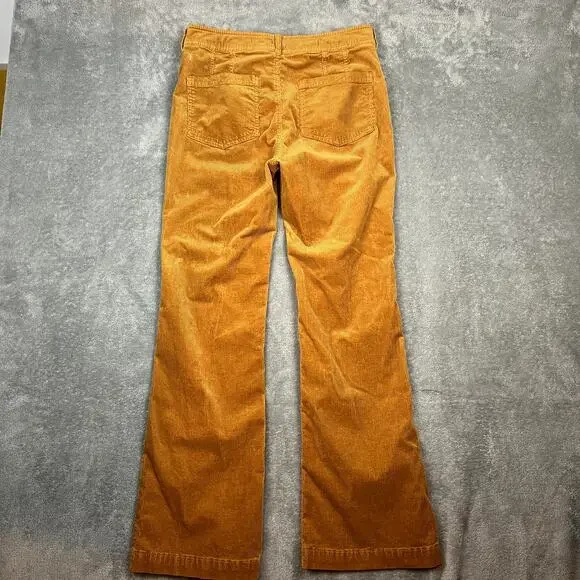Pilcro Anthropologie Pants Womens 30 Bootcut Corduroy Trousers Burnt Orange - Picture 7 of 10